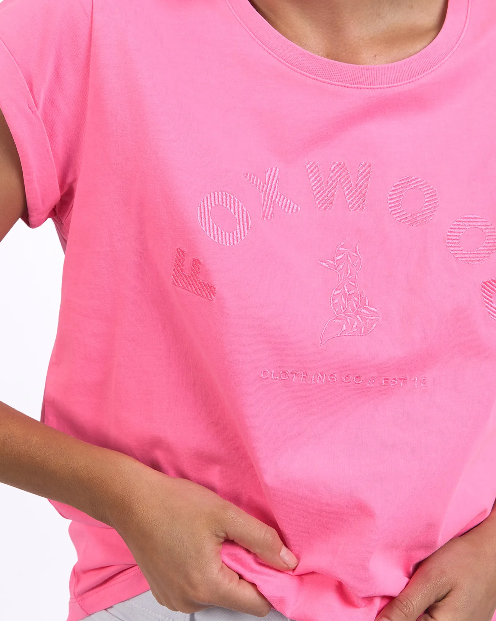Foxwood Effortless Tee Neon Rose sold by Shine On product image thumbnail 5