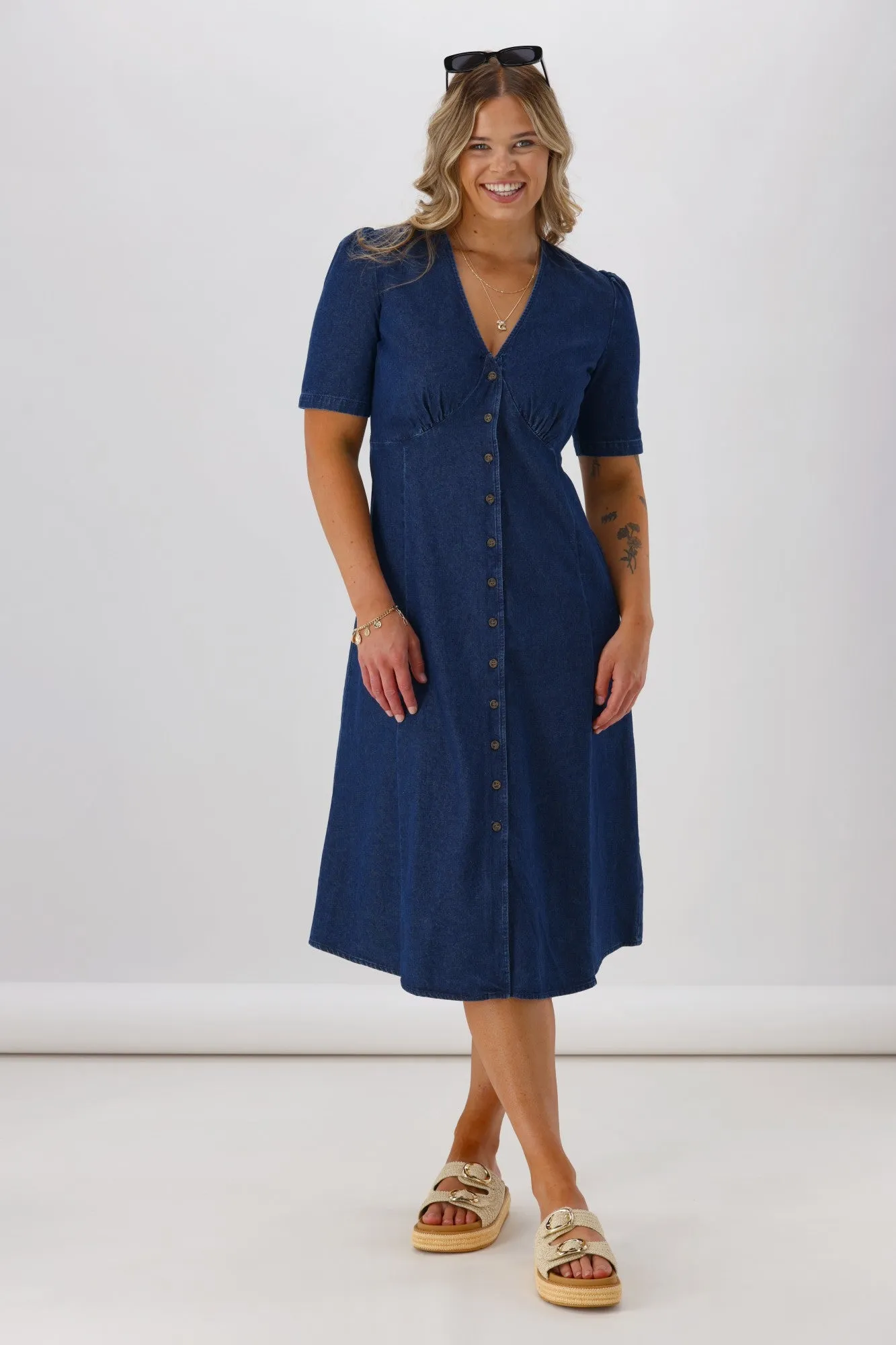 Shine On Label Peyton V Neck Midi Dress sold by Shine On product image thumbnail 4