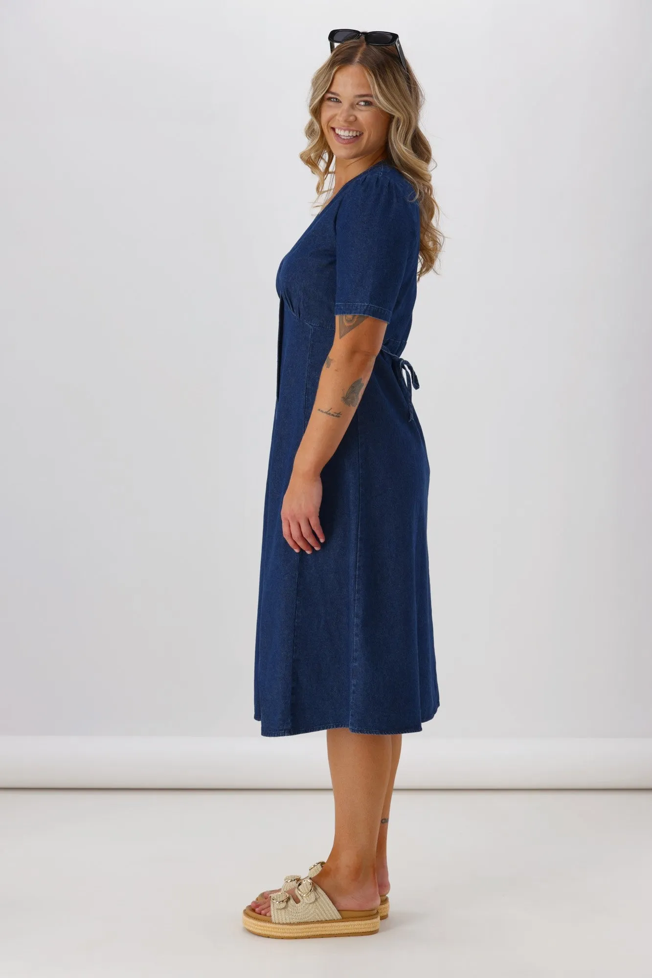 Shine On Label Peyton V Neck Midi Dress sold by Shine On product image thumbnail 5