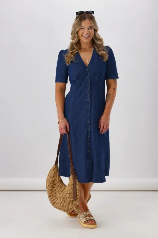 Shine On Label Peyton V Neck Midi Dress sold by Shine On