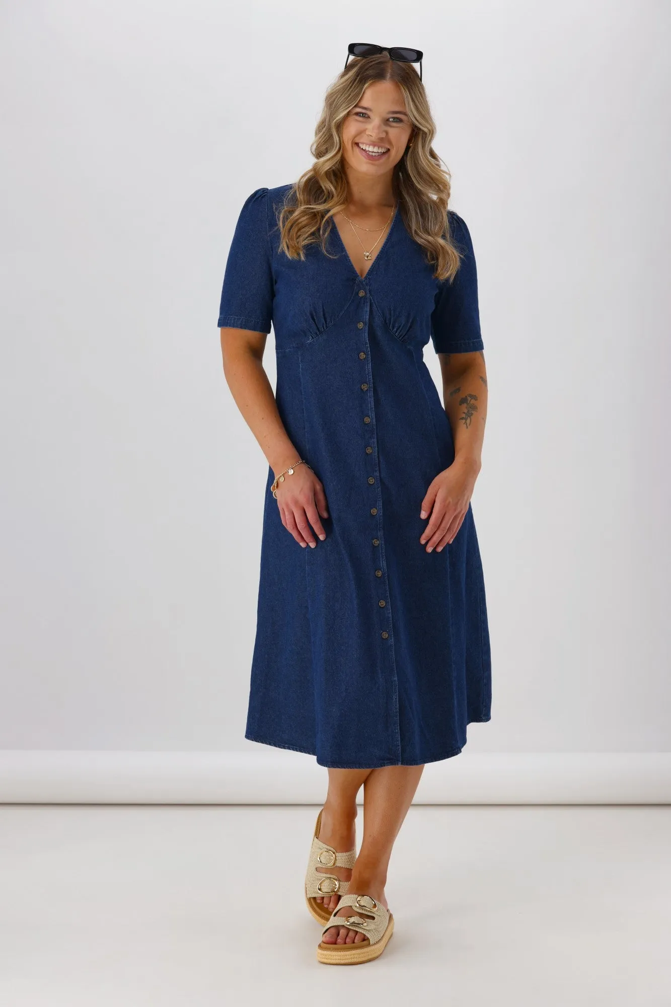 Shine On Label Peyton V Neck Midi Dress sold by Shine On product image thumbnail 3