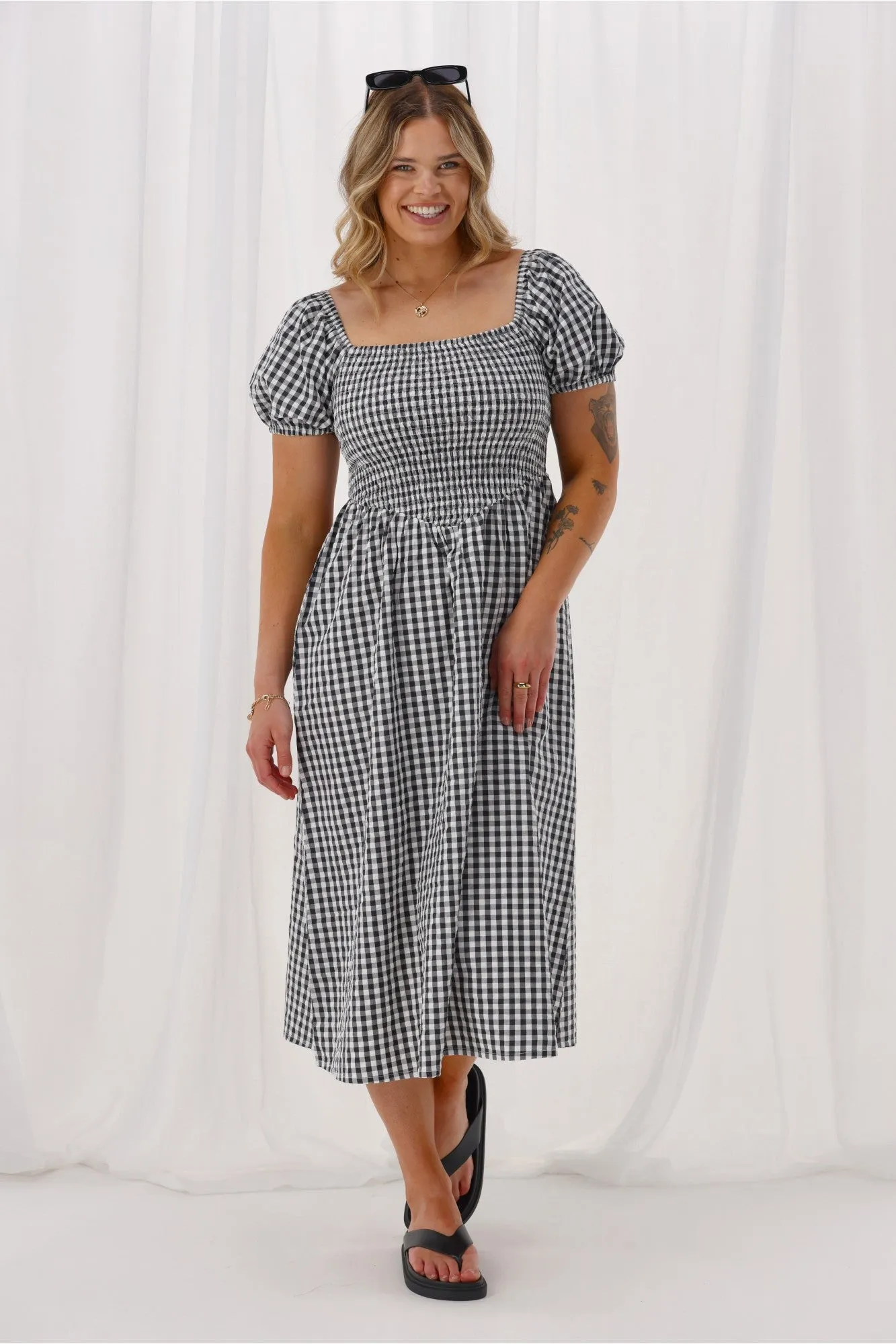 Shine On Label Annaliese Dress Black Check sold by Shine On product image thumbnail 3