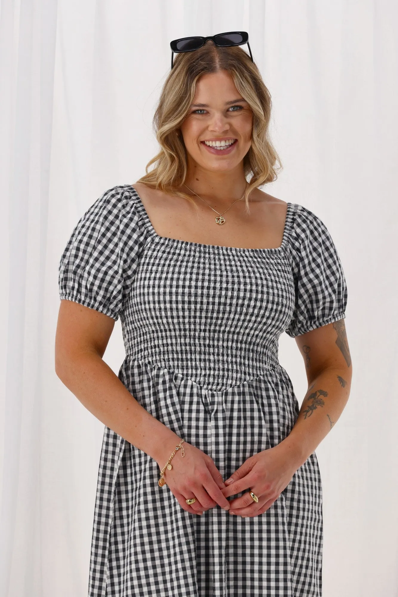 Shine On Label Annaliese Dress Black Check sold by Shine On product image thumbnail 2