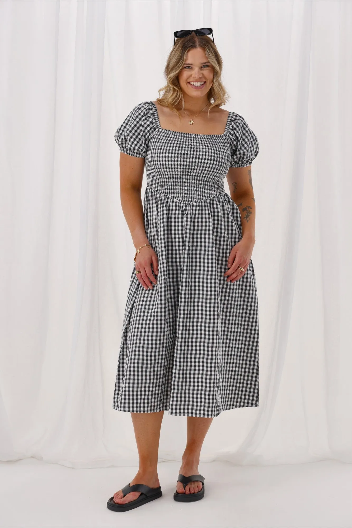 Shine On Label Annaliese Dress Black Check sold by Shine On product image thumbnail 4