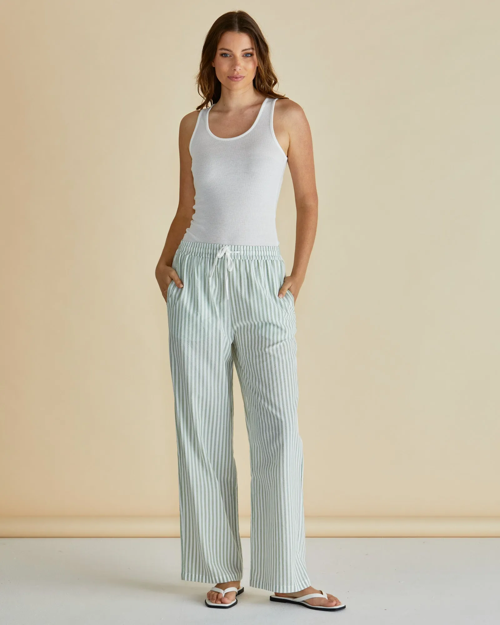 Betty Basics Georgie Pants Sage sold by Shine On product image thumbnail 2