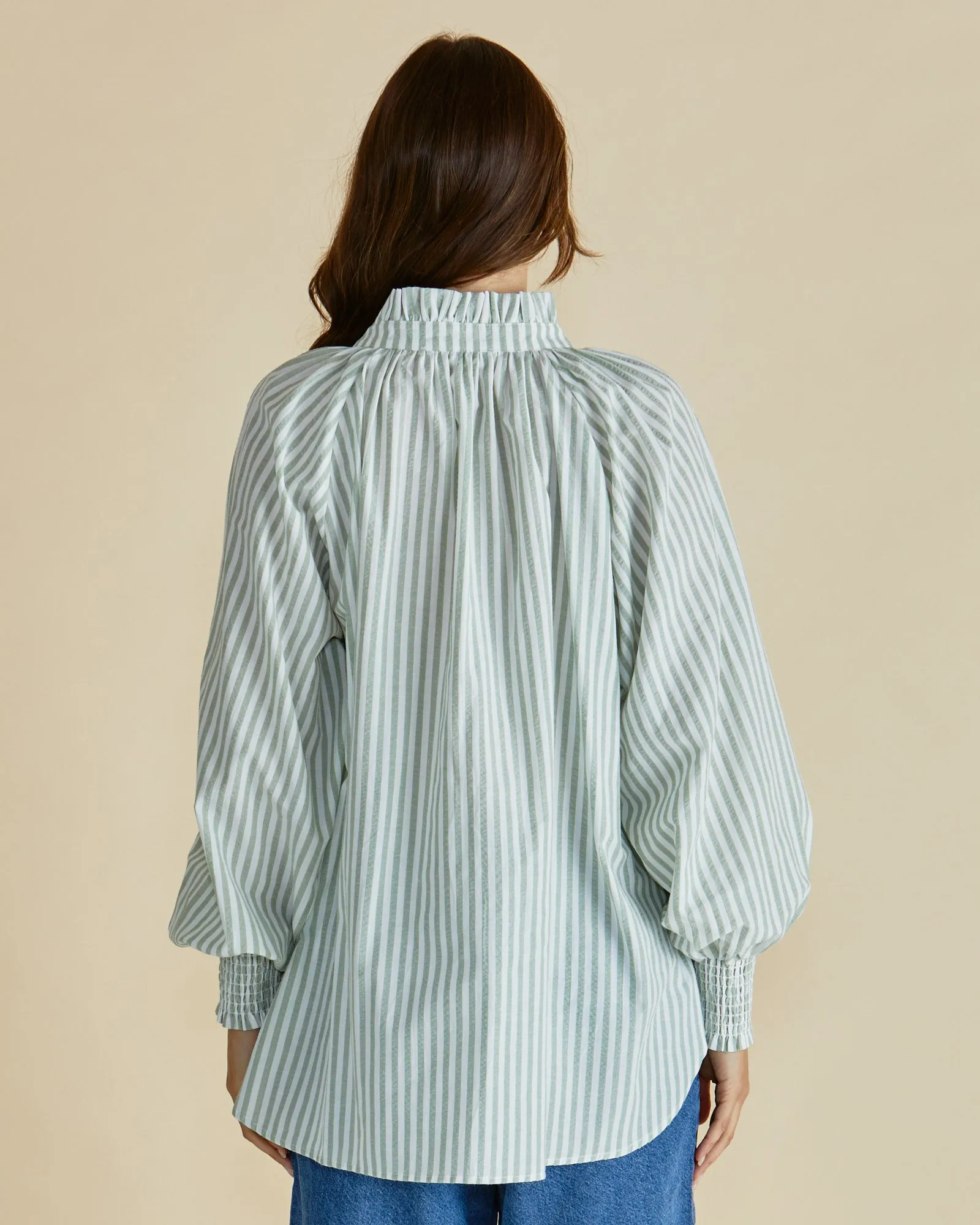 Betty Basics Romi Shirt Sage Stripe sold by Shine On product image thumbnail 4