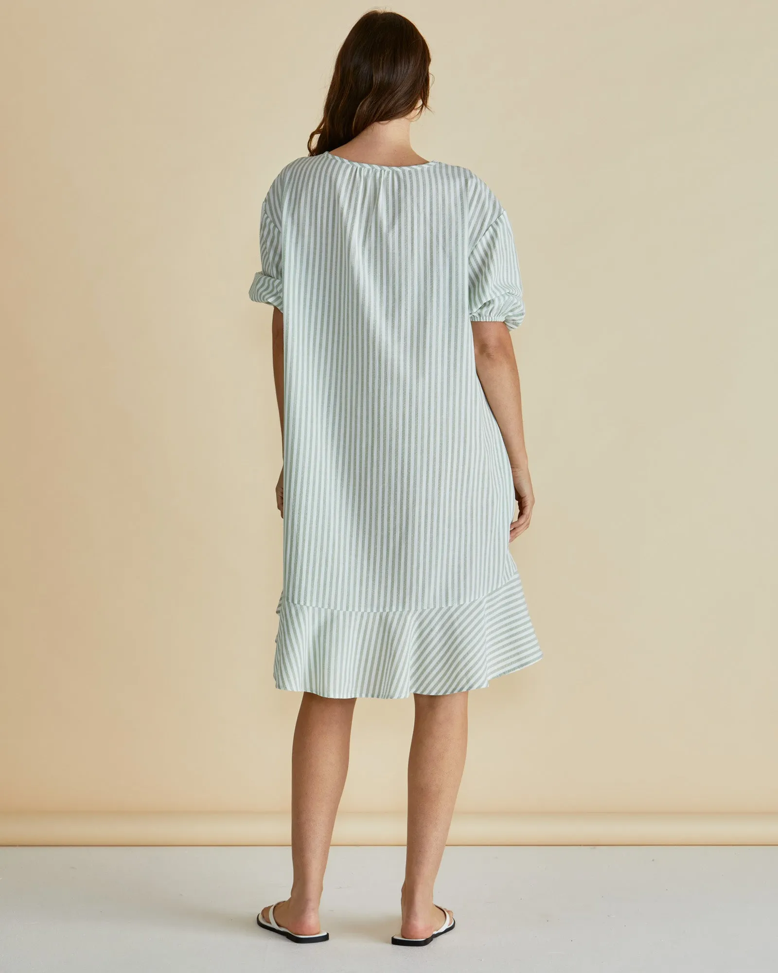 Betty Basics Livvy Dress Sage Stripe sold by Shine On product image thumbnail 3