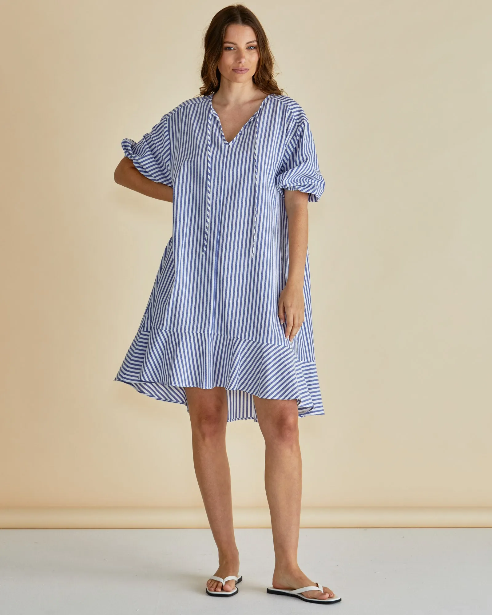 Betty Basics Livvy Dress Navy Stripe sold by Shine On