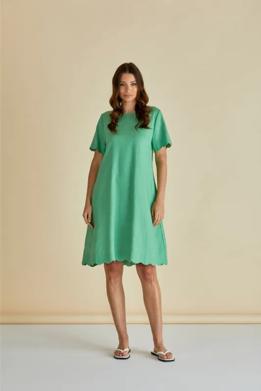 Betty Basics Dawn Shift Dress Green sold by Shine On
