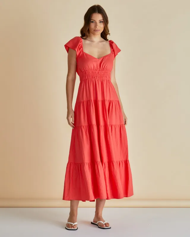 Betty Basics Sadie Dress Red sold by Shine On