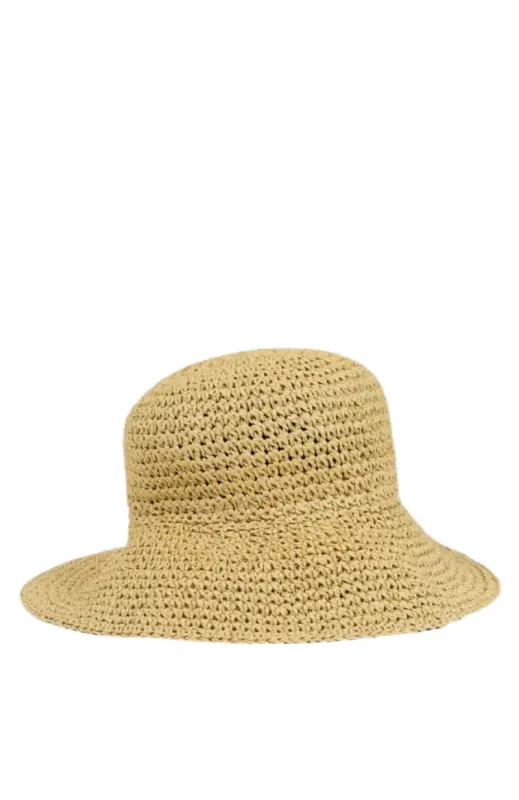 All About Eve Freya Woven Bucket Hat Oat sold by Shine On