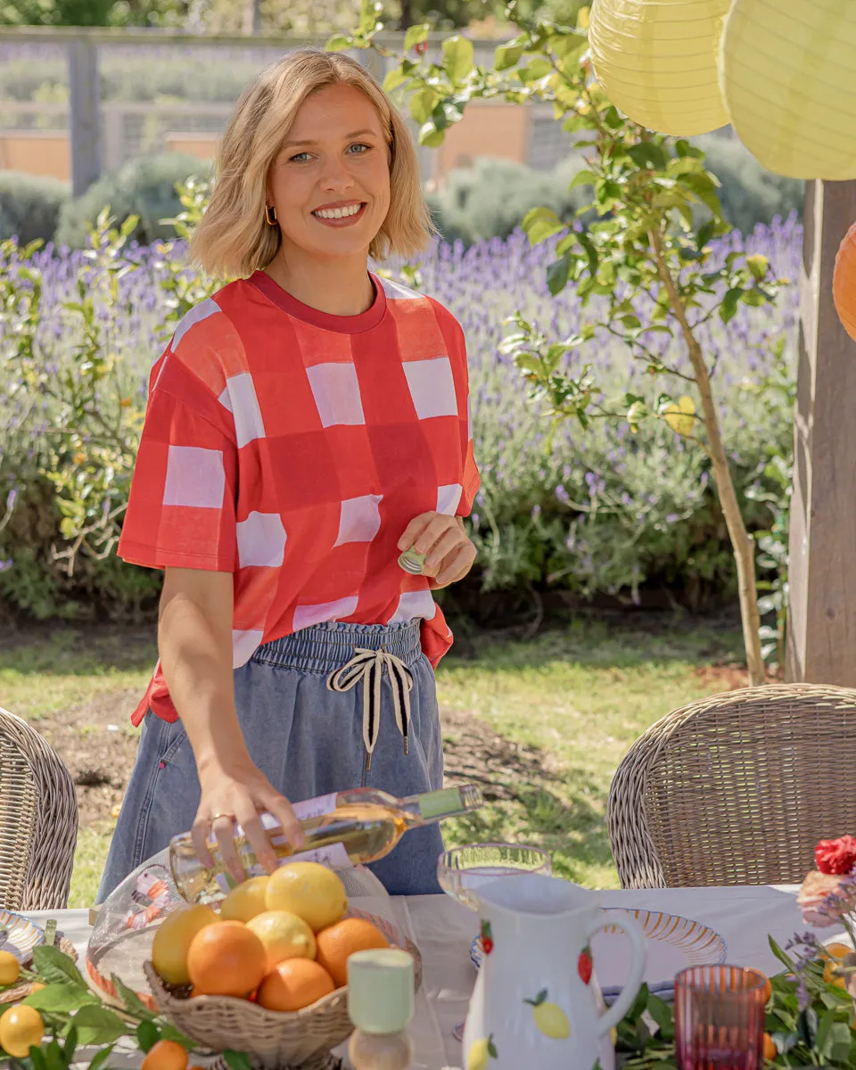 Elm Edin Tee Poppy Check sold by Shine On product image thumbnail 2