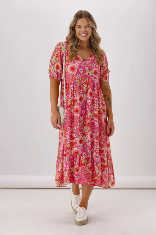 Shine On Label Luca Dress Pink Floral sold by Shine On