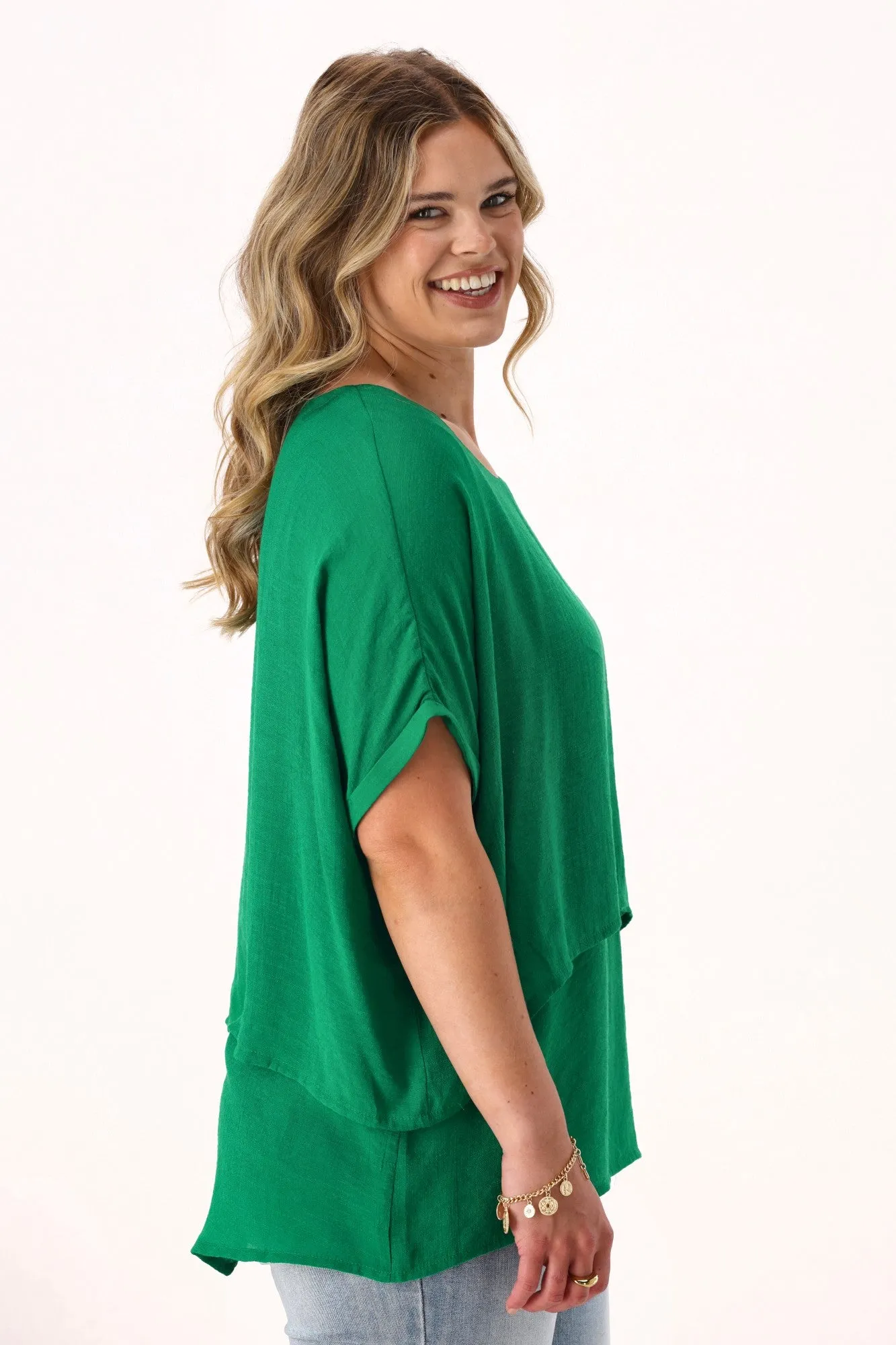 Sunday Boho Nova Layered Top Green sold by Shine On product image thumbnail 5