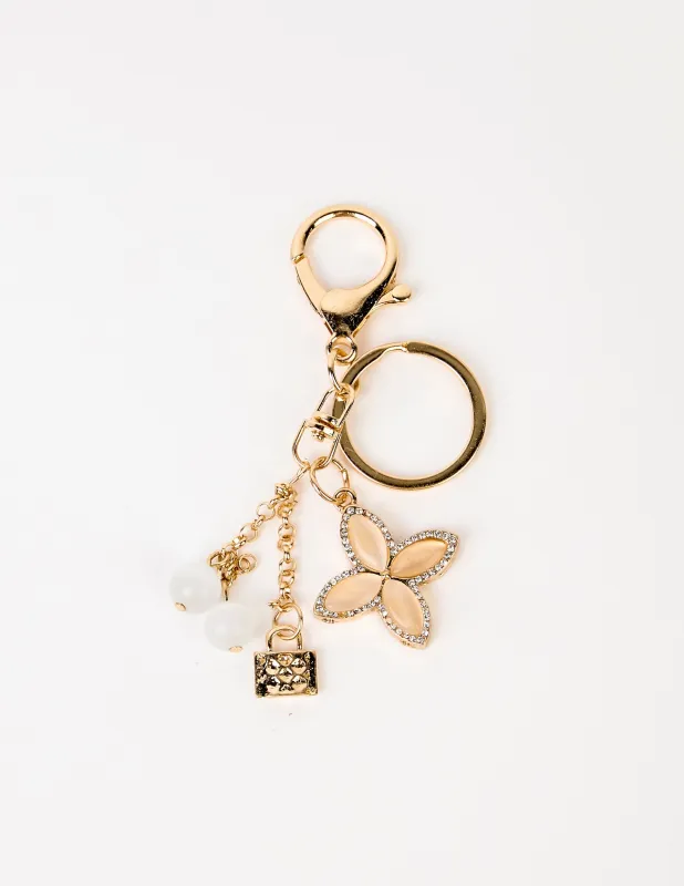Stella + Gemma Keychain Flower Gold made by Shine On