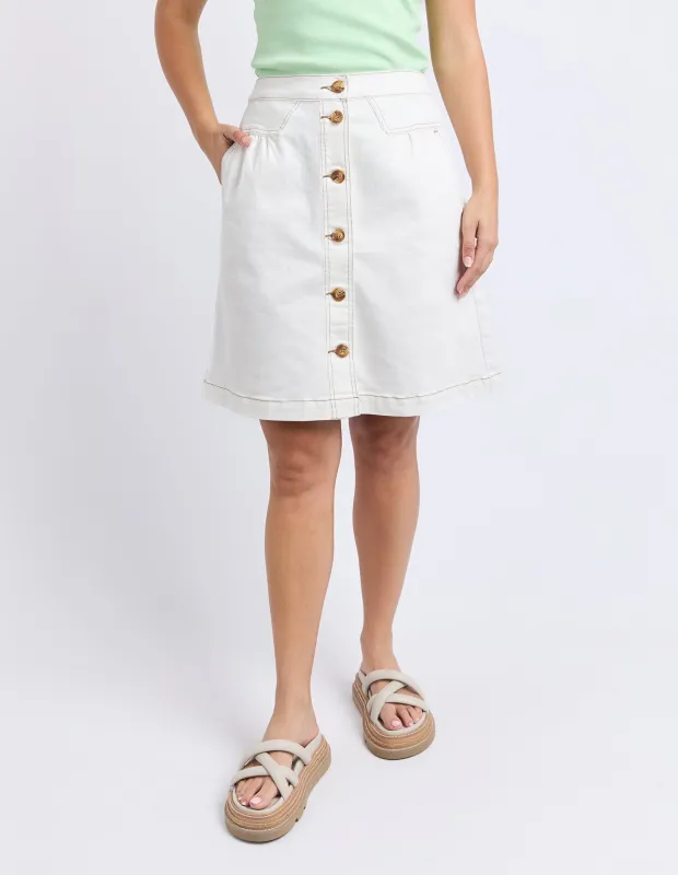 Foxwood Amanda Skirt White sold by Shine On