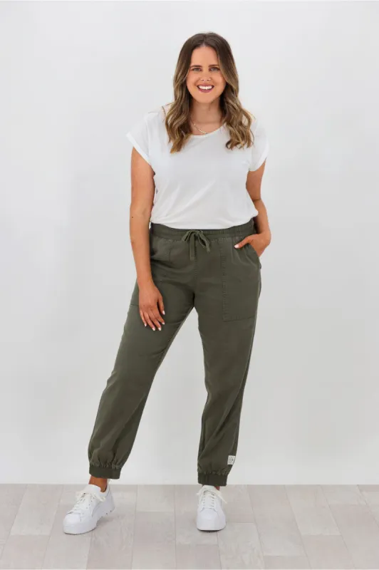 Elm Rome Pant Khaki sold by Shine On