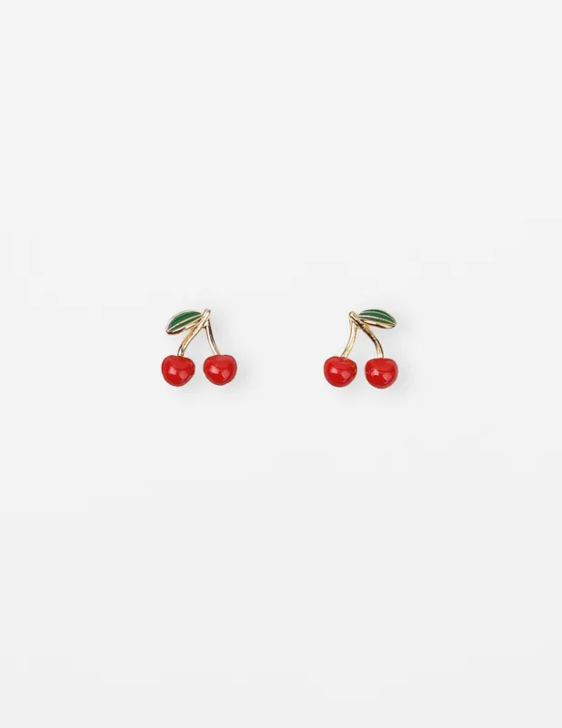 Stella + Gemma Earrings Red Cherries sold by Shine On