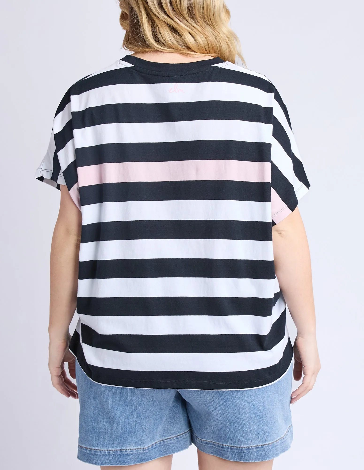 Elm Sorrento Tee Black And White Stripe sold by Shine On product image thumbnail 5