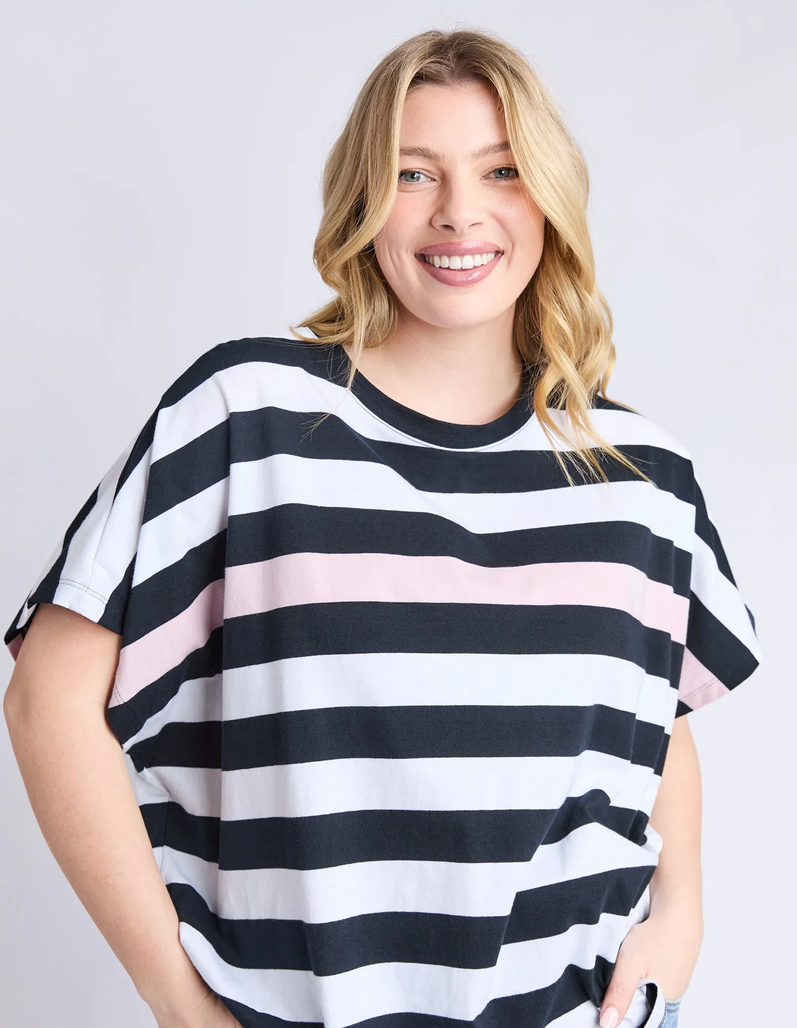 Elm Sorrento Tee Black And White Stripe sold by Shine On product image thumbnail 2