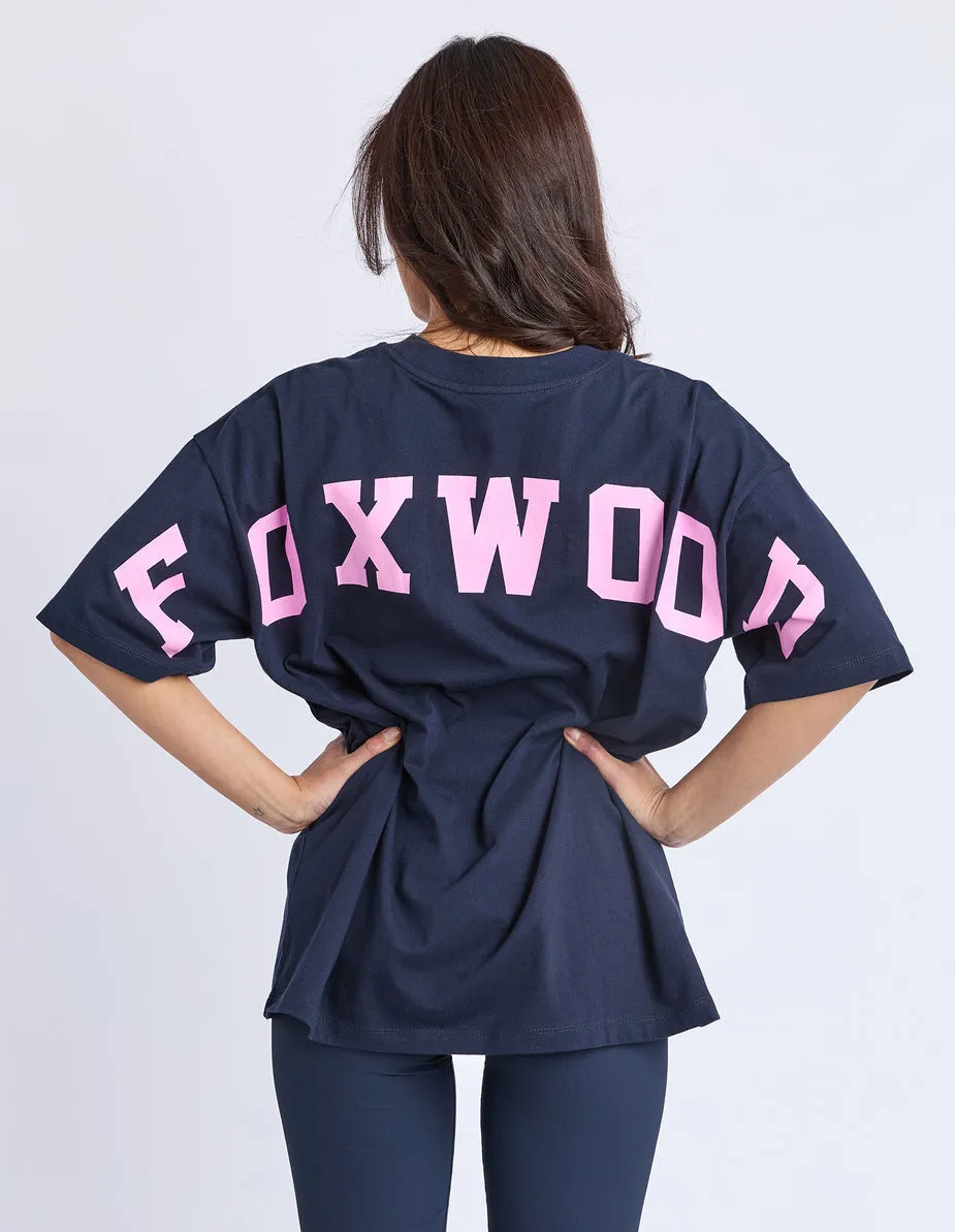 Foxwood Interval Tee Navy With Neon Pink sold by Shine On product image thumbnail 2