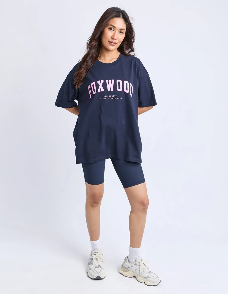 Foxwood Interval Tee Navy With Neon Pink sold by Shine On product image thumbnail 3