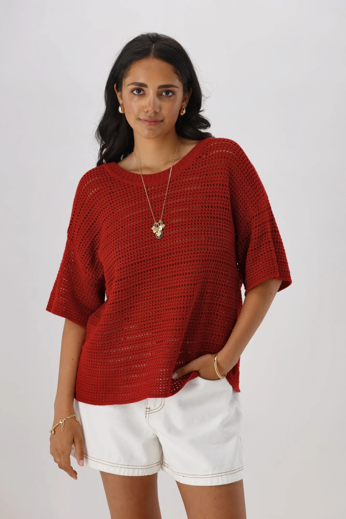 Shine On Label La Dolce Knit Top Rust sold by Shine On product image thumbnail 2