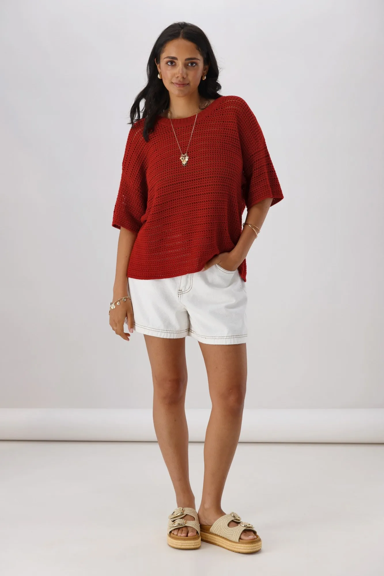 Shine On Label La Dolce Knit Top Rust sold by Shine On product image thumbnail 4