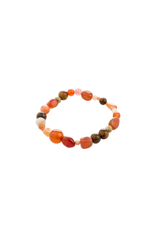 Pilgrim Iris Bracelet Red/ Multi Gold Plated sold by Shine On