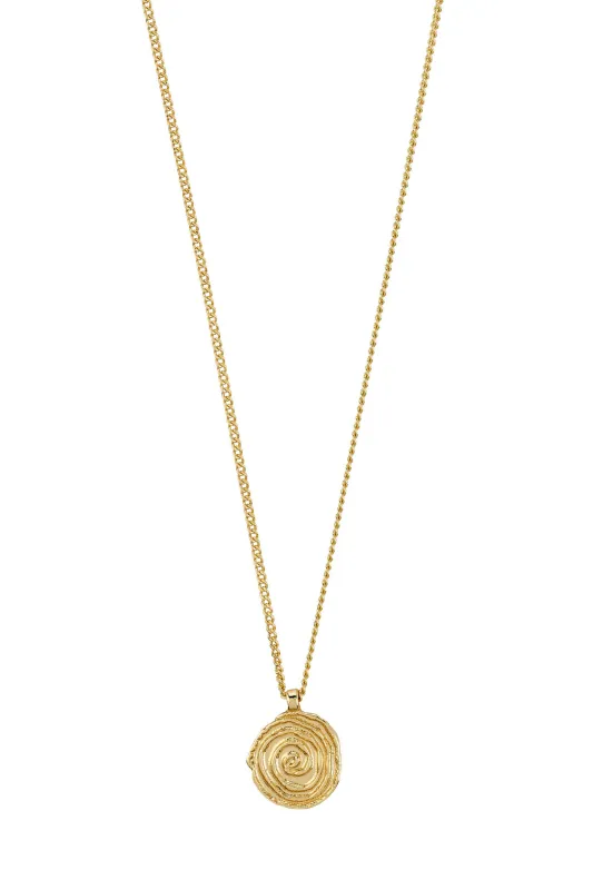 Pilgrim Air Coin Necklace Gold Plated made by Pilgrim