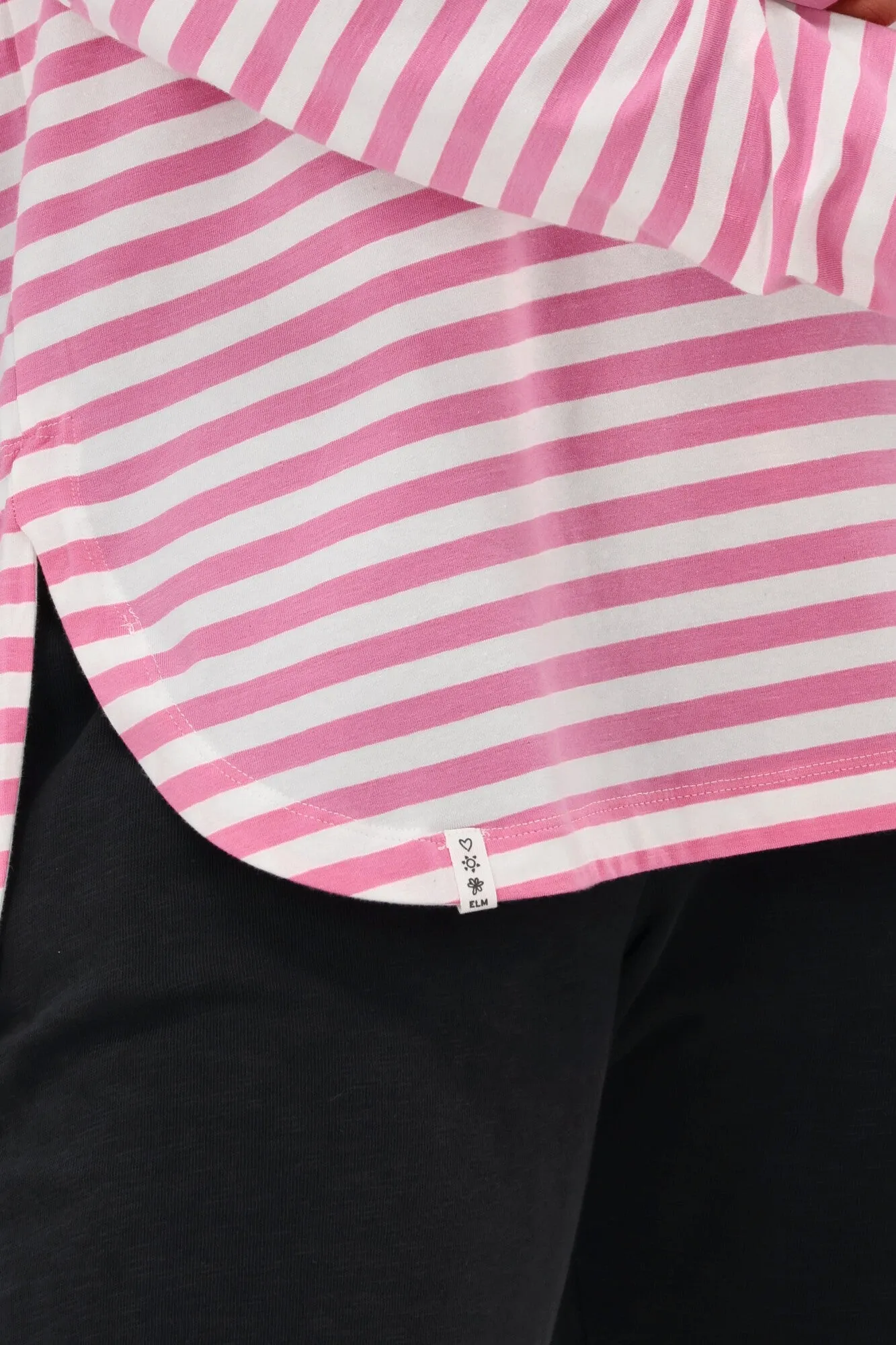 Elm Lauren L/S Tee Sherbet Pink & White Stripe sold by Shine On product image thumbnail 5