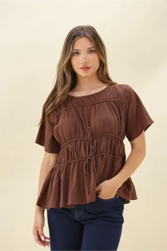 Ayva Lola Top Chocolate sold by Shine On