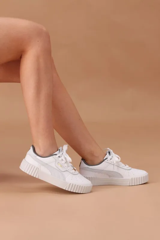 Puma Carina 3.0 Luxe PUMA White Silver Mist Womens made by Puma