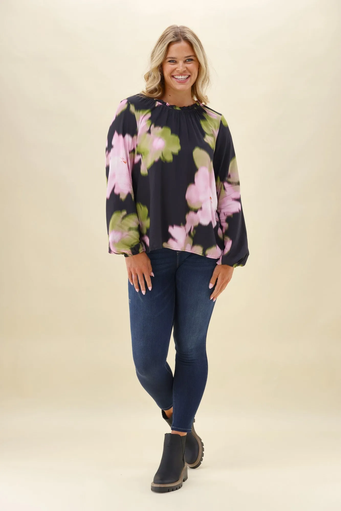 Sunday Boho Khol Black Floral Top sold by Shine On product image thumbnail 4