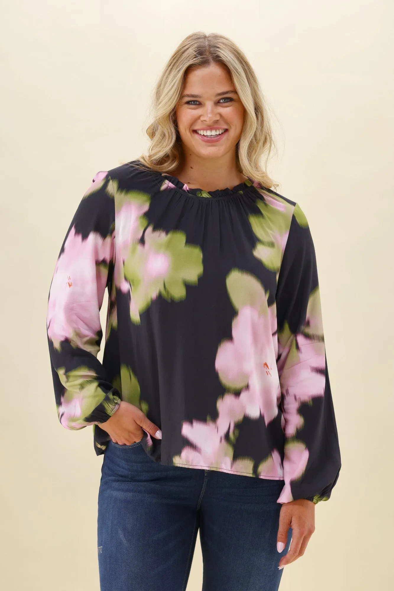 Sunday Boho Khol Black Floral Top sold by Shine On