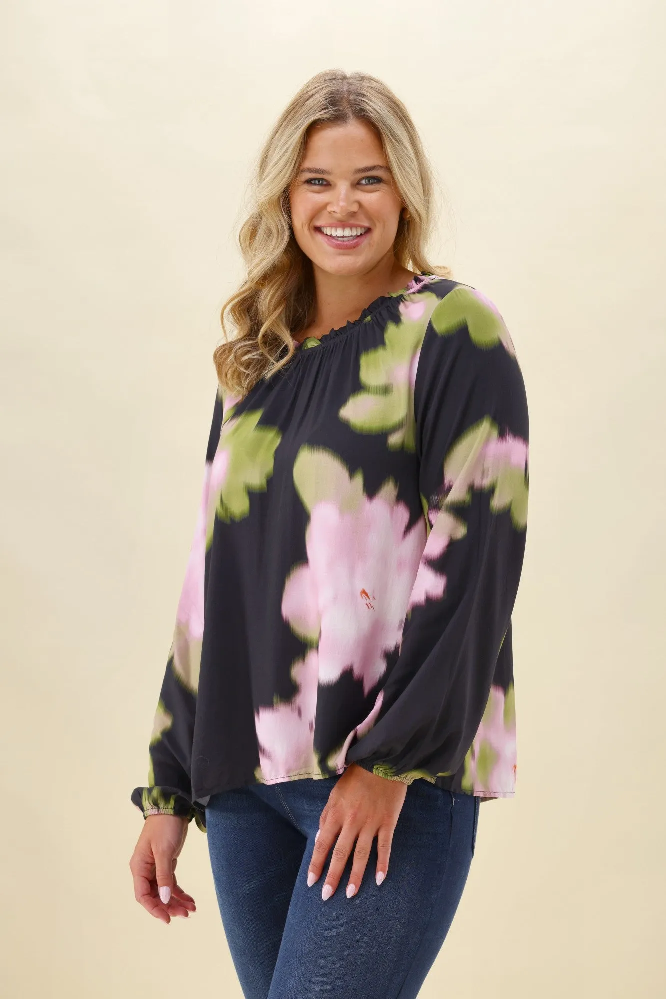 Sunday Boho Khol Black Floral Top sold by Shine On product image thumbnail 5