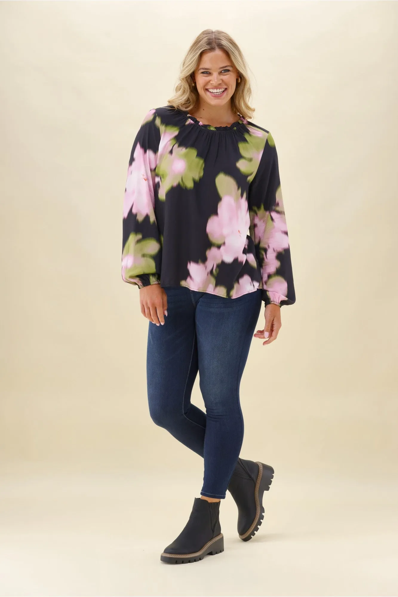 Sunday Boho Khol Black Floral Top sold by Shine On product image thumbnail 3