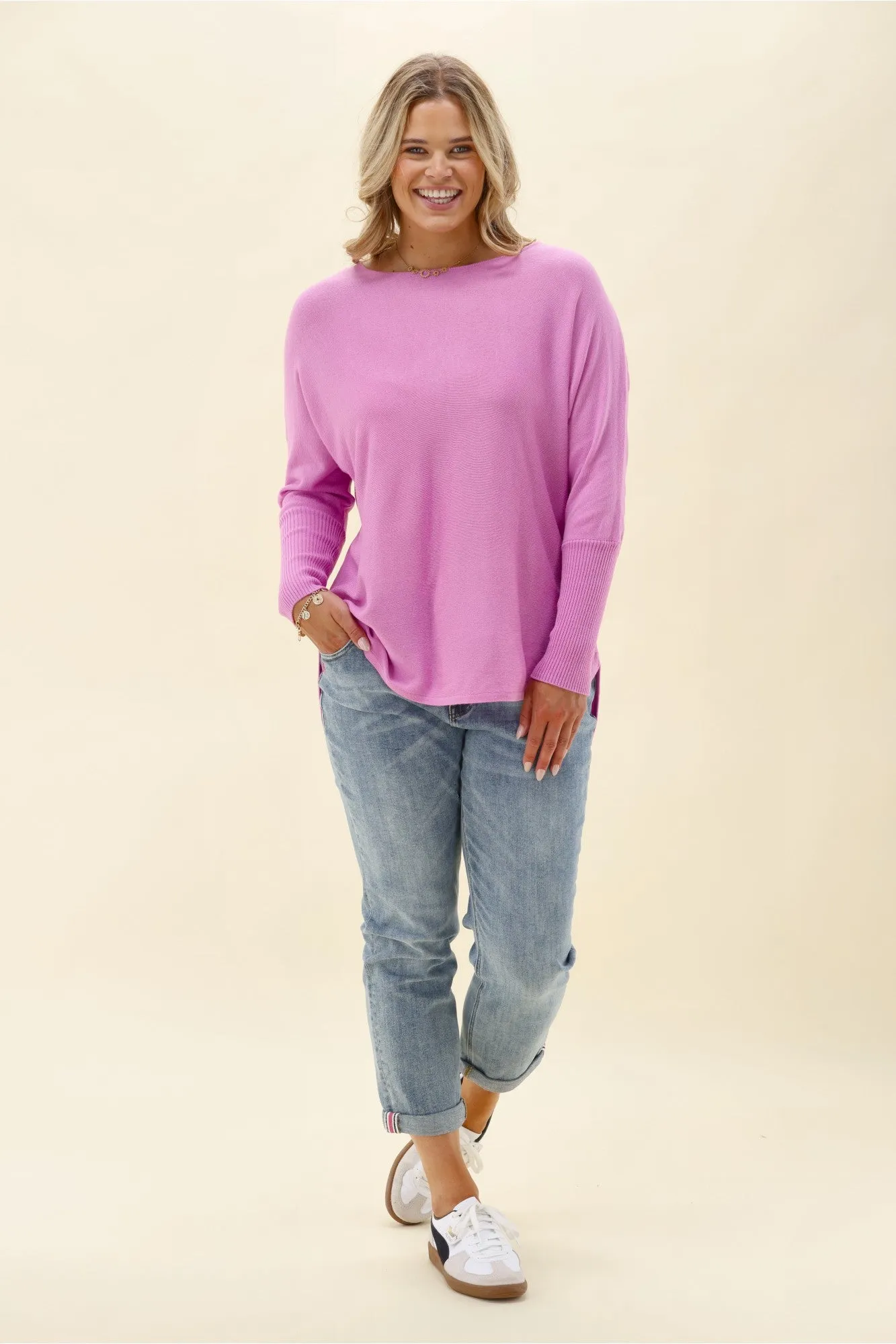 Sunday Boho Louis Knit Top Lilac Pink sold by Shine On product image thumbnail 4