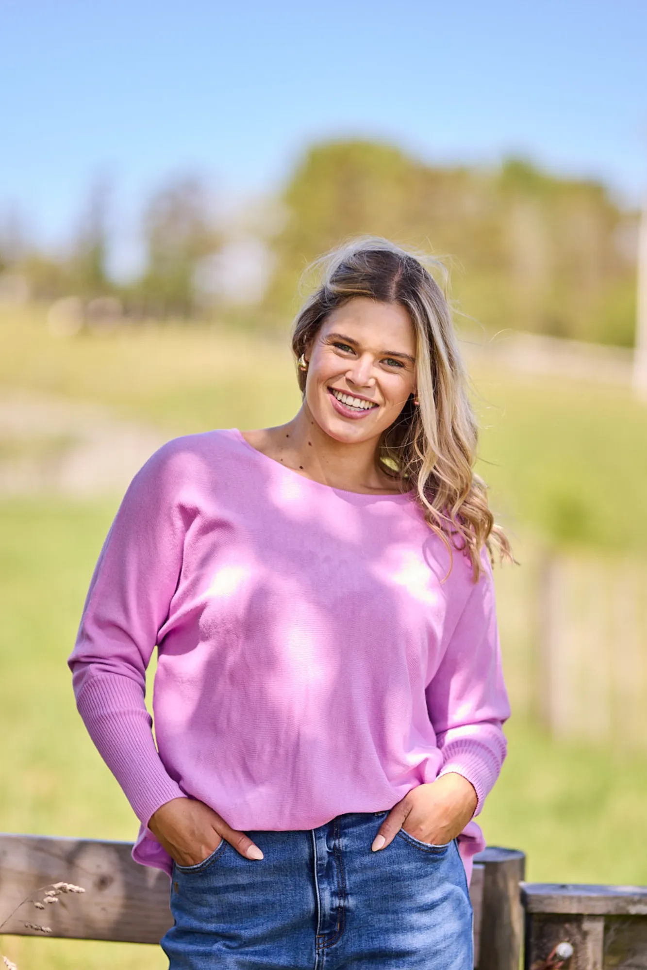 Sunday Boho Louis Knit Top Lilac Pink sold by Shine On product image thumbnail 2