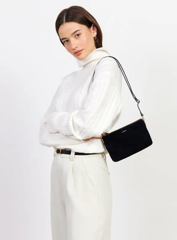 Saben Tilly Crossbody Black Suede made by Saben