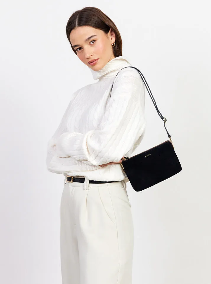 Saben Tilly Crossbody Black Suede sold by Shine On
