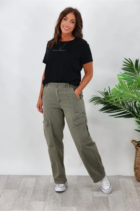 All About Eve Stevie Cargo Pant Khaki sold by Shine On