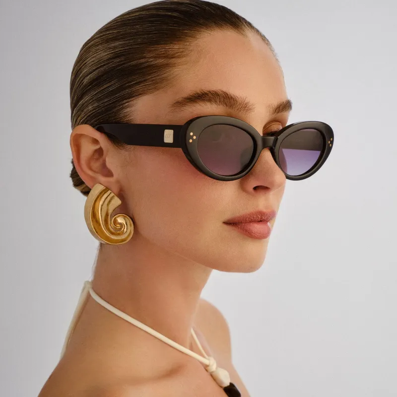 Le Specs Tootsie Sunglasses Black made by Le Specs