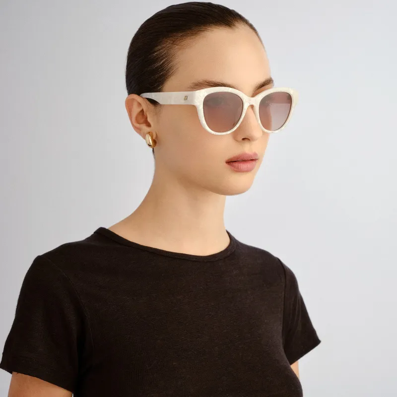 Le Specs Majestic Sunglasses White Marble sold by Shine On