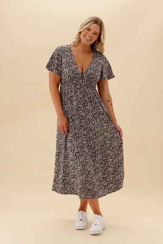 All About Eve Rhea Midi Dress Black made by All About Eve