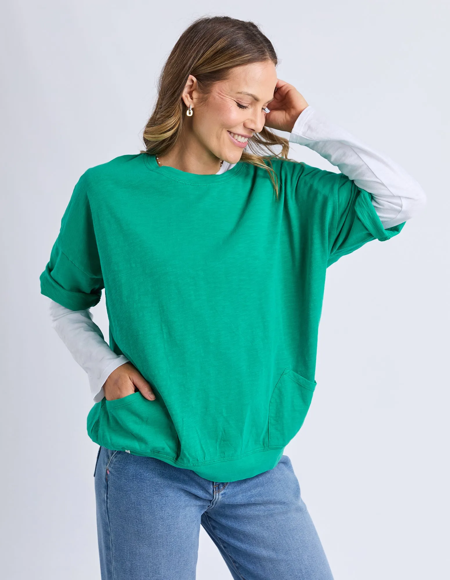 Elm Mazie Sweat Turquoise sold by Shine On product image thumbnail 3