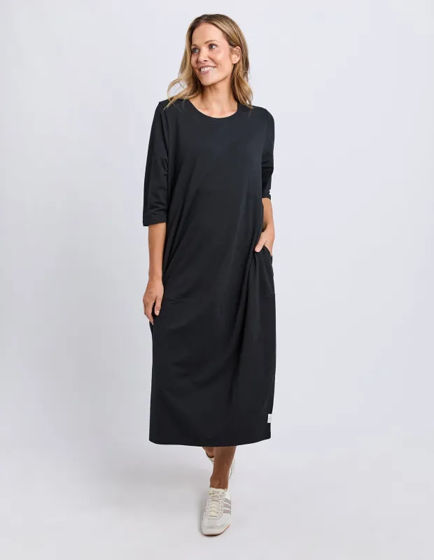 Elm Diana Dress 3/4 Sleeve Black made by Elm Lifestyle
