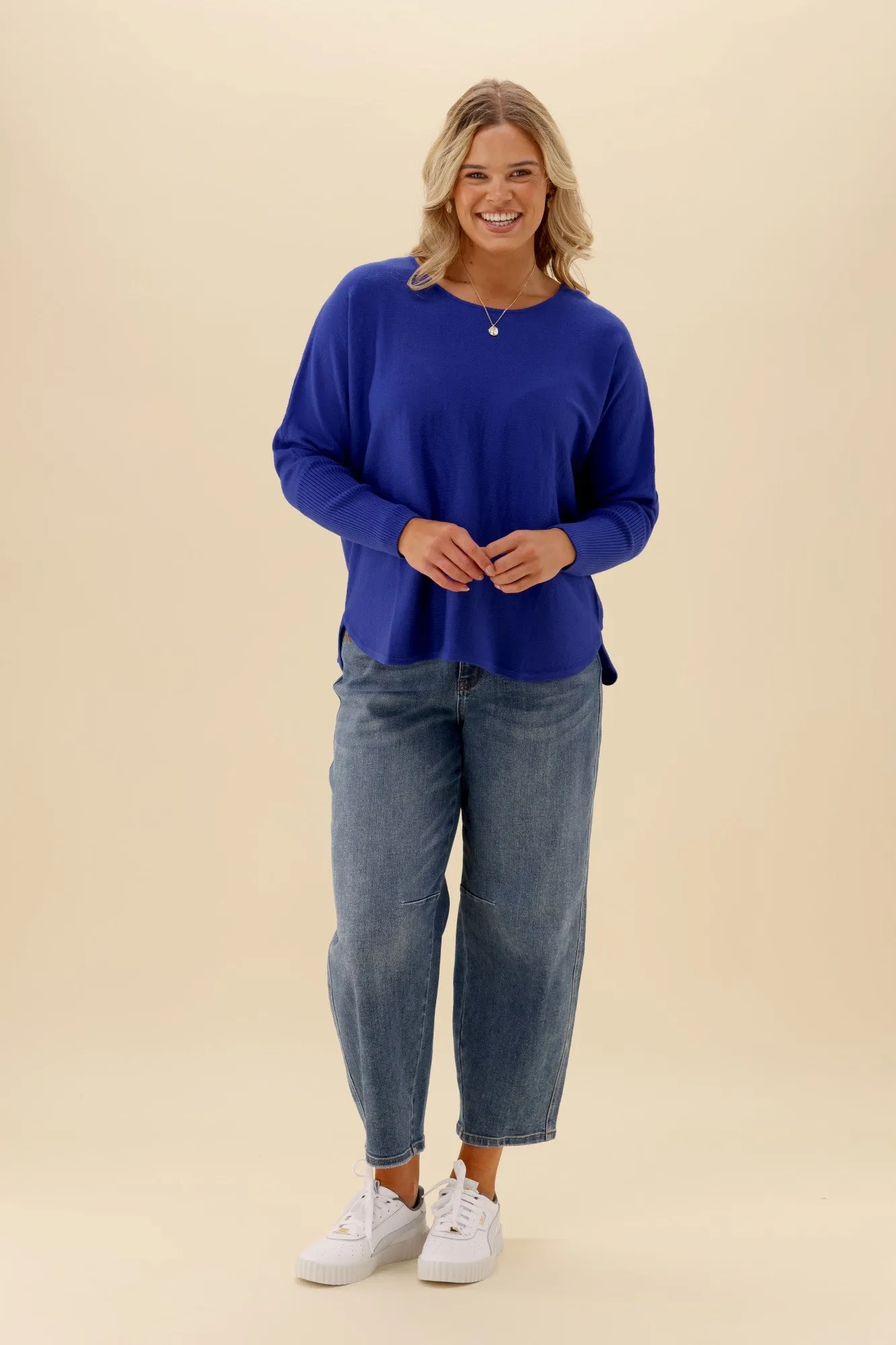 Sunday Boho Louis Knit Top Cobalt Blue sold by Shine On product image thumbnail 4