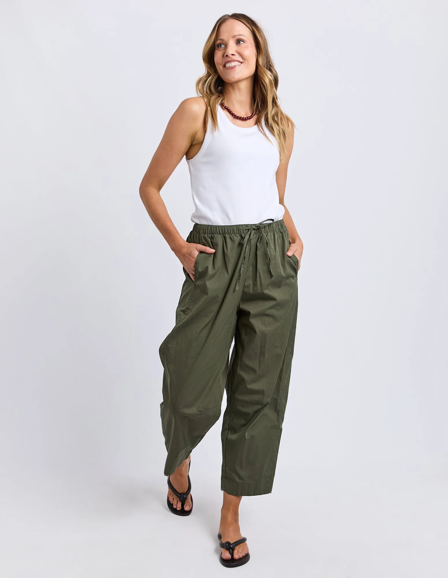 Elm Lund Barrel Leg Pant Basil sold by Shine On product image thumbnail 3