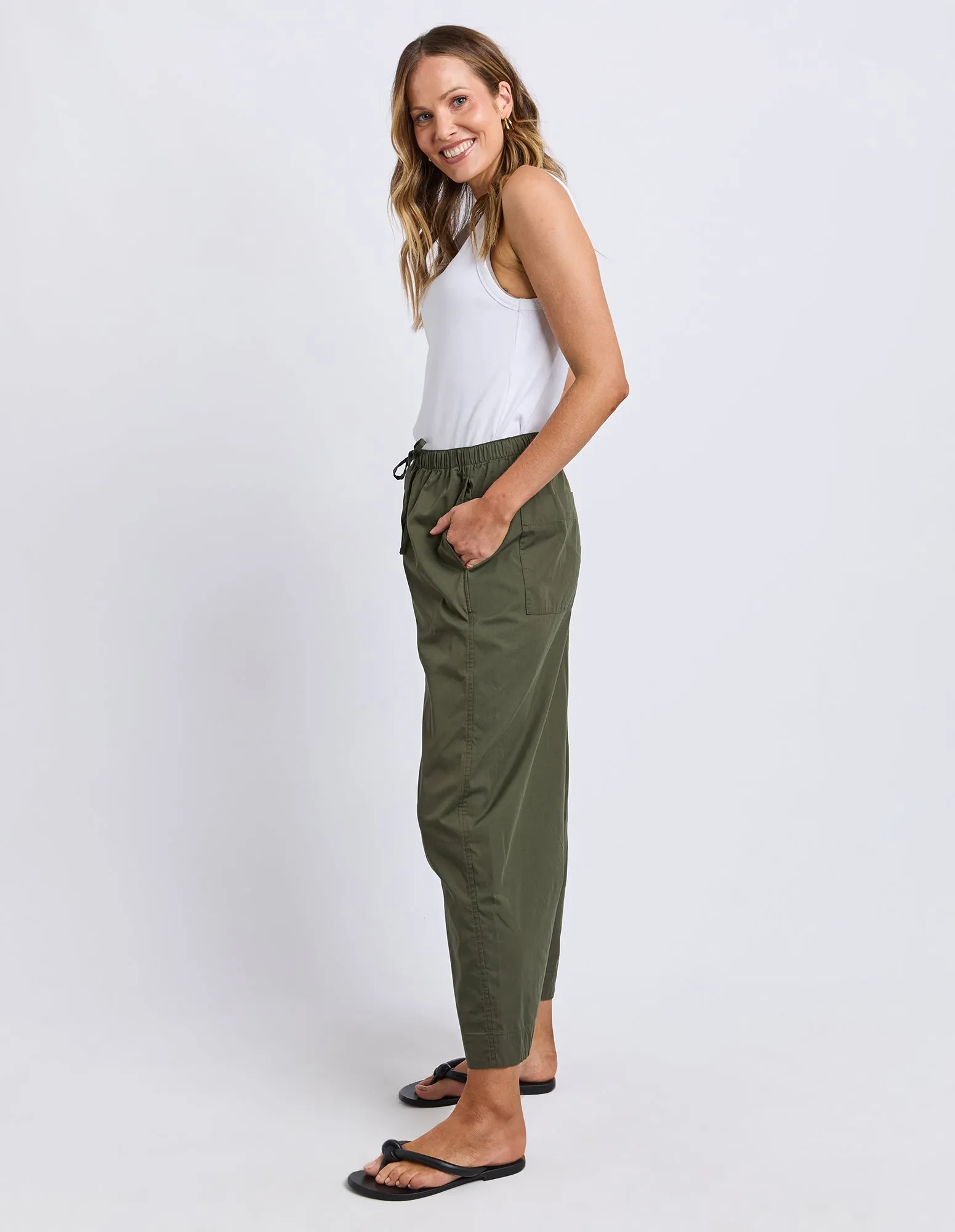 Elm Lund Barrel Leg Pant Basil sold by Shine On product image thumbnail 5